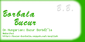 borbala bucur business card